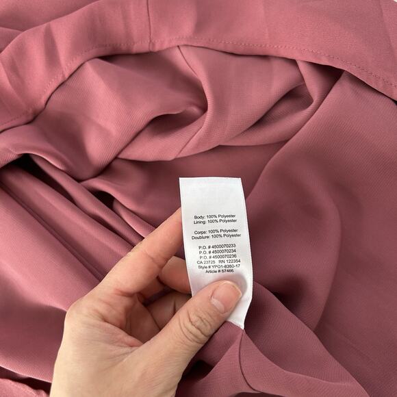 Aritzia Babaton Mini Dress Women's XS Cranberry Pink Sleeveless Tie - Picture 6 of 6